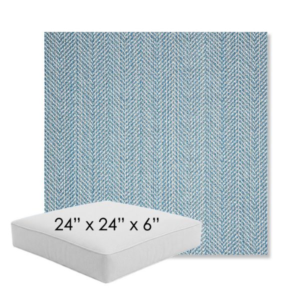 Picture of Posh Sky | 24" x 24" x 6" Square Outdoor Cushion - Sunbrella© Fabric