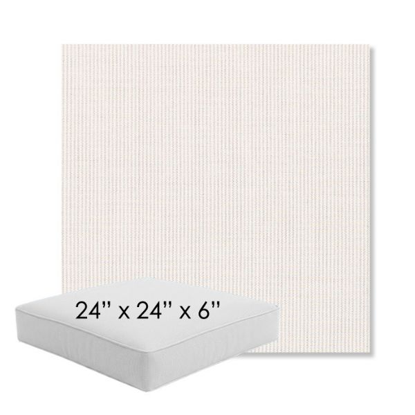 Picture of Replay Linen | 24" x 24" x 6" Square Outdoor Cushion - Sunbrella© Fabric