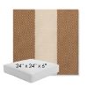 Picture of Rothko Latte | 24" x 24" x 6" Square Outdoor Cushion - Sunbrella© Fabric