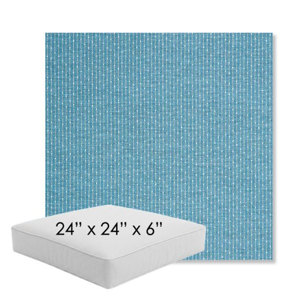 Picture of Solo Sky | 24" x 24" x 6" Square Outdoor Cushion - Sunbrella© Fabric