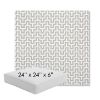 Picture of Underline Dove | 24" x 24" x 6" Square Outdoor Cushion - Sunbrella© Fabric