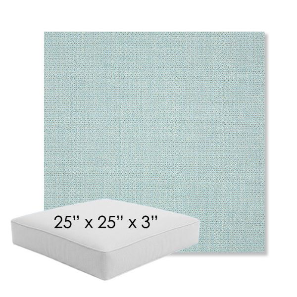 Picture of Bliss Dew | 25" x 25" x 3" Square Outdoor Cushion - Sunbrella© Fabric
