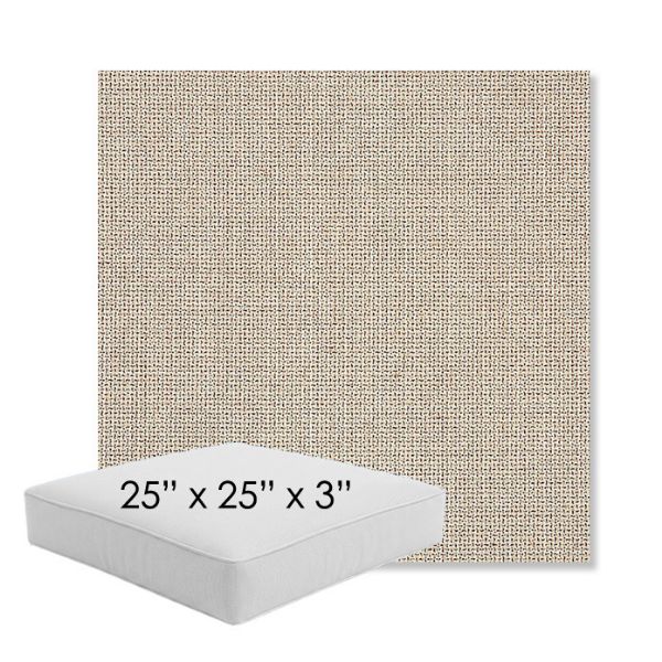 Picture of Bliss Sand | 25" x 25" x 3" Square Outdoor Cushion - Sunbrella© Fabric