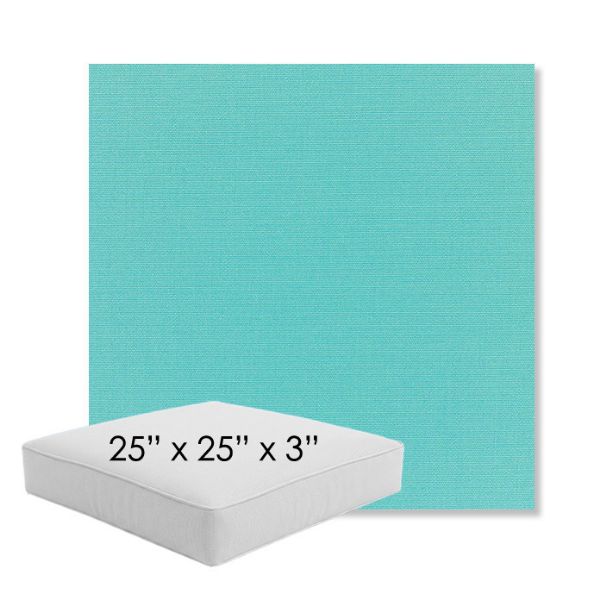 Picture of Canvas Aruba | 25" x 25" x 3" Square Outdoor Cushion - Sunbrella© Fabric