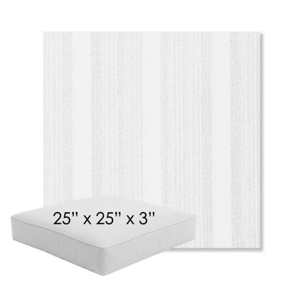 Picture of Compose Linen | 25" x 25" x 3" Square Outdoor Cushion - Sunbrella© Fabric