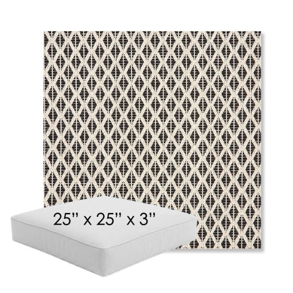 Picture of Detail Classic | 25" x 25" x 3" Square Outdoor Cushion - Sunbrella© Fabric