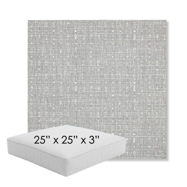 Picture of Embrace Pewter | 25" x 25" x 3" Square Outdoor Cushion - Sunbrella© Fabric