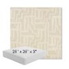 Picture of Escher Alabaster | 25" x 25" x 3" Square Outdoor Cushion - Sunbrella© Fabric