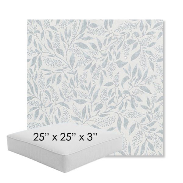 Picture of Exquisite Mist | 25" x 25" x 3" Square Outdoor Cushion - Sunbrella© Fabric