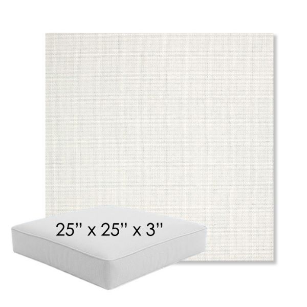 Picture of Idol Snow | 25" x 25" x 3" Square Outdoor Cushion - Sunbrella© Fabric