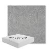 Picture of Leaf Structure Slate | 25" x 25" x 3" Square Outdoor Cushion - Sunbrella© Fabric