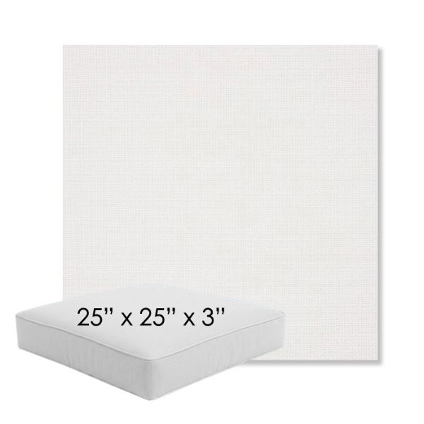 Picture of Linville Snow | 25" x 25" x 3" Square Outdoor Cushion - Sunbrella© Fabric