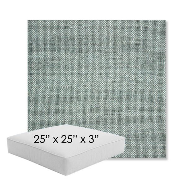 Picture of Piazza Mist | 25" x 25" x 3" Square Outdoor Cushion - Sunbrella© Fabric