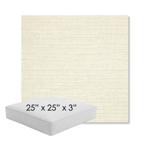 Picture of Piazza Parchment | 25" x 25" x 3" Square Outdoor Cushion - Sunbrella© Fabric