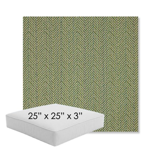 Picture of Posh Shamrock | 25" x 25" x 3" Square Outdoor Cushion - Sunbrella© Fabric