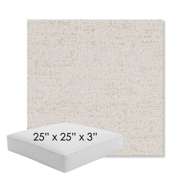 Picture of Rafi Pearl | 25" x 25" x 3" Square Outdoor Cushion - Sunbrella© Fabric