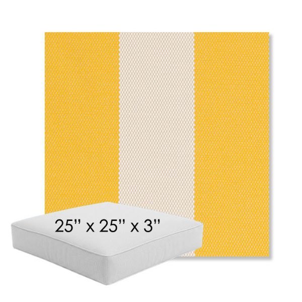 Picture of Rothko Lemonade | 25" x 25" x 3" Square Outdoor Cushion - Sunbrella© Fabric