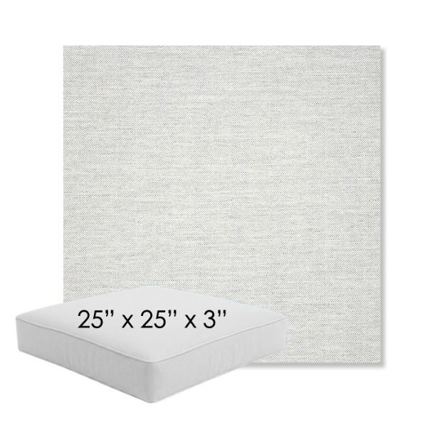 Picture of Switch Snow | 25" x 25" x 3" Square Outdoor Cushion - Sunbrella© Fabric