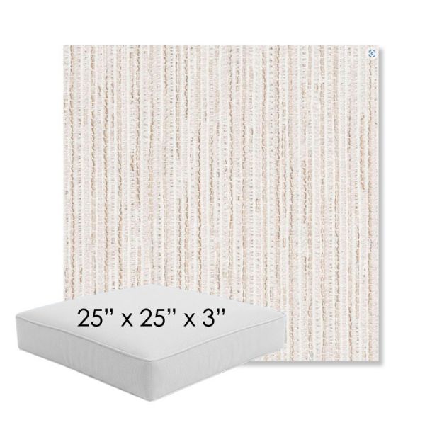 Picture of Tectonic Parchment | 25" x 25" x 3" Square Outdoor Cushion - Sunbrella© Fabric