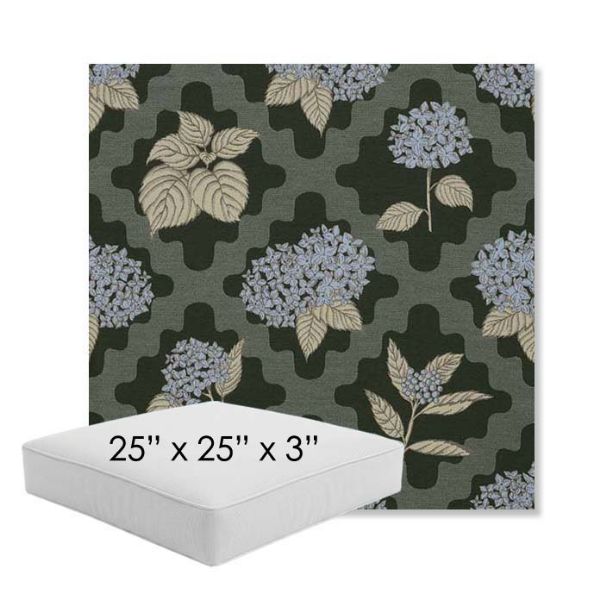Picture of Trellis Topiary | 25" x 25" x 3" Square Outdoor Cushion - Sunbrella© Fabric