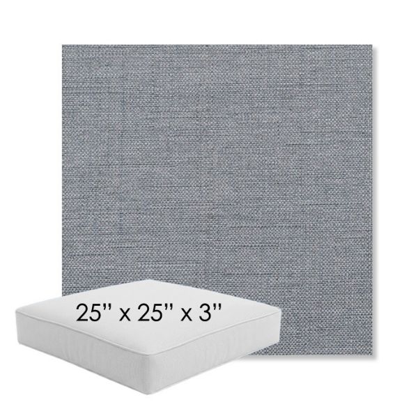 Picture of Willa Haze | 25" x 25" x 3" Square Outdoor Cushion - Sunbrella© Fabric