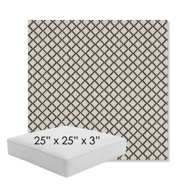 Picture of Yardly Hedge | 25" x 25" x 3" Square Outdoor Cushion - Sunbrella© Fabric