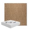 Picture of Argo Toffee | 25" x 25" x 4" Square Outdoor Cushion - Sunbrella© Fabric