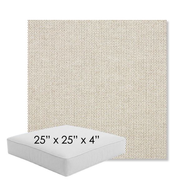 Picture of Blend Linen | 25" x 25" x 4" Square Outdoor Cushion - Sunbrella© Fabric