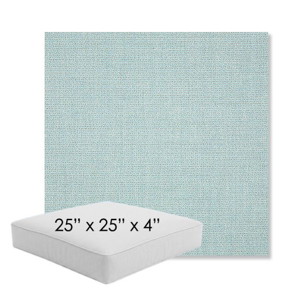 Picture of Bliss Dew | 25" x 25" x 4" Square Outdoor Cushion - Sunbrella© Fabric
