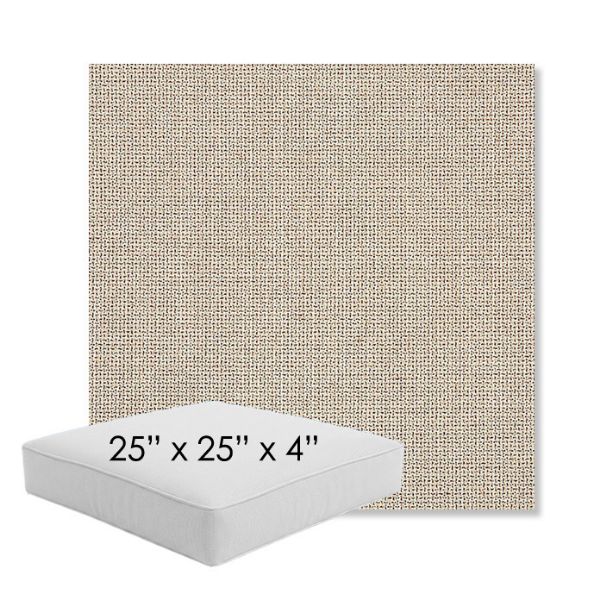 Picture of Bliss Sand | 25" x 25" x 4" Square Outdoor Cushion - Sunbrella© Fabric