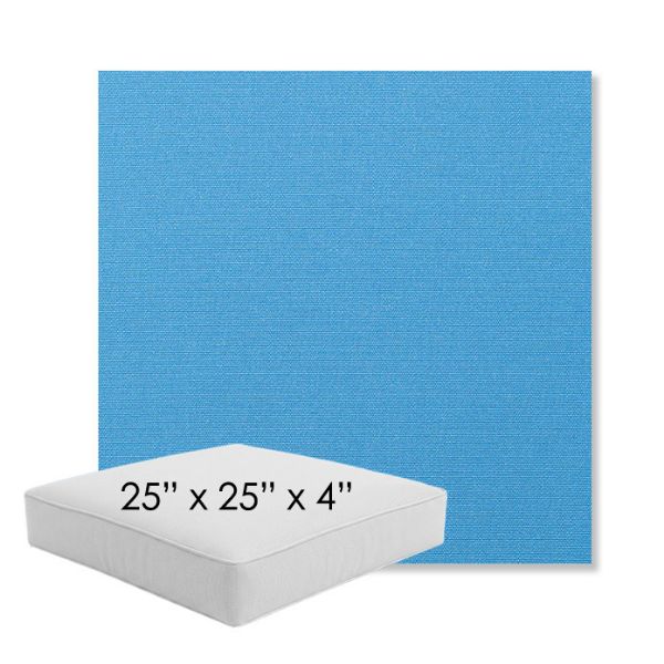 Picture of Canvas Capri | 25" x 25" x 4" Square Outdoor Cushion - Sunbrella© Fabric