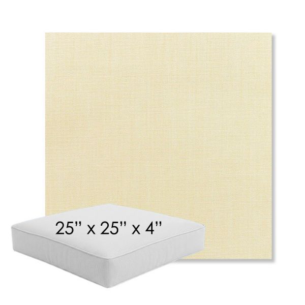 Picture of Canvas Vellum | 25" x 25" x 4" Square Outdoor Cushion - Sunbrella© Fabric