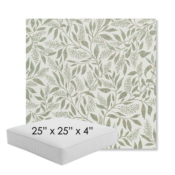 Picture of Exquisite Aloe | 25" x 25" x 4" Square Outdoor Cushion - Sunbrella© Fabric
