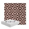 Picture of Hoopla Black Cherry | 25" x 25" x 4" Square Outdoor Cushion - Sunbrella© Fabric