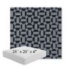 Picture of Hoopla Blue Jay | 25" x 25" x 4" Square Outdoor Cushion - Sunbrella© Fabric