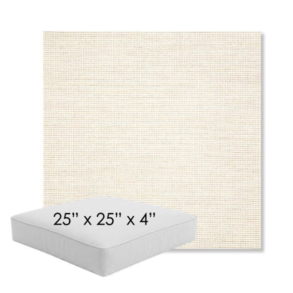 Picture of Kudos Vellum | 25" x 25" x 4" Square Outdoor Cushion - Sunbrella© Fabric