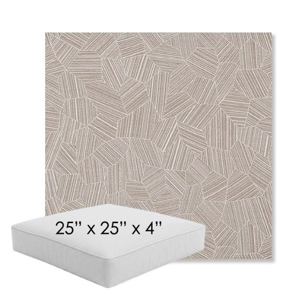Picture of Leaf Structure Sand | 25" x 25" x 4" Square Outdoor Cushion - Sunbrella© Fabric