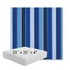 Picture of Milano Cobalt | 25" x 25" x 4" Square Outdoor Cushion - Sunbrella© Fabric