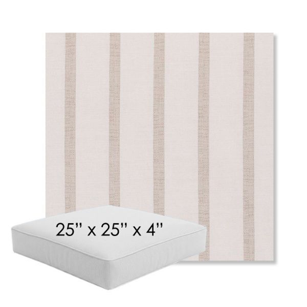 Picture of Mixi Linen | 25" x 25" x 4" Square Outdoor Cushion - Sunbrella© Fabric