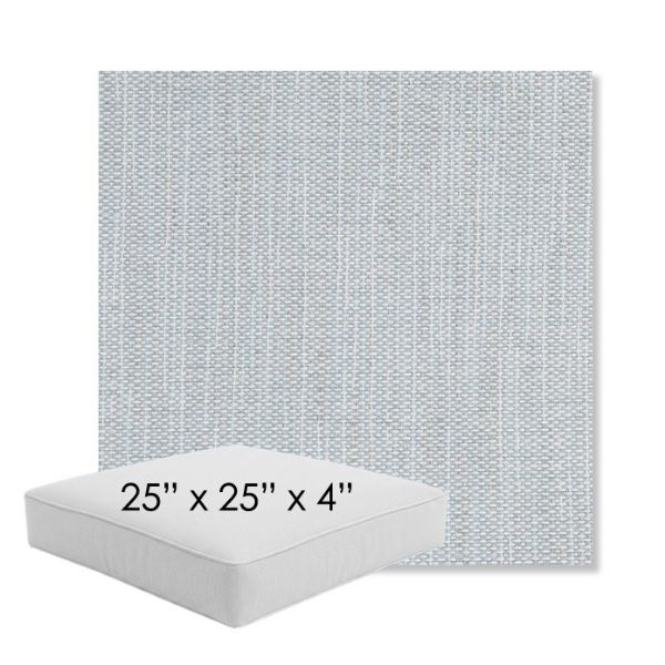 Picture of Nova Chambray | 25" x 25" x 4" Square Outdoor Cushion - Sunbrella© Fabric