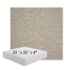 Picture of Piazza Burlap | 25" x 25" x 4" Square Outdoor Cushion - Sunbrella© Fabric