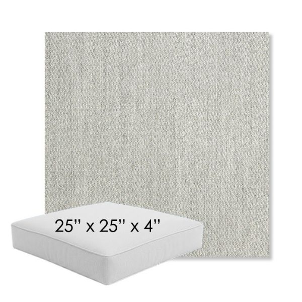 Picture of Pique Gravel | 25" x 25" x 4" Square Outdoor Cushion - Sunbrella© Fabric