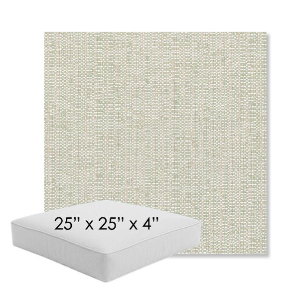 Picture of Poros Sage | 25" x 25" x 4" Square Outdoor Cushion - Sunbrella© Fabric