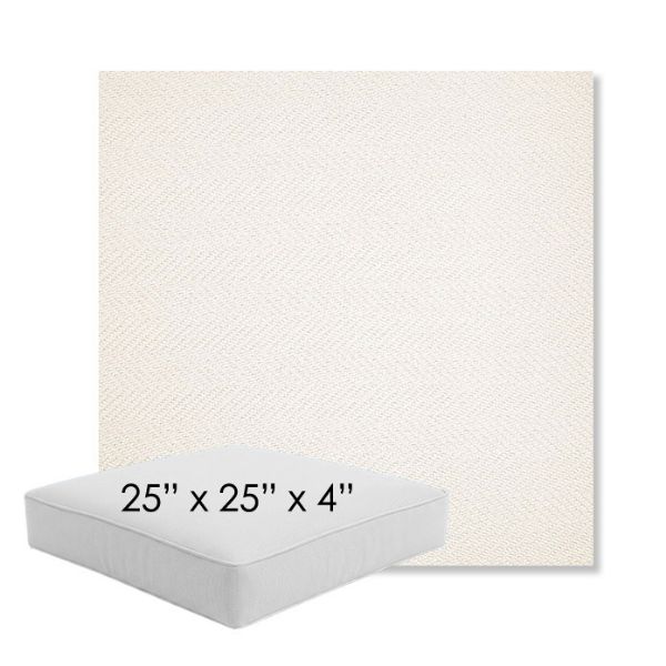 Picture of Posh Snow | 25" x 25" x 4" Square Outdoor Cushion - Sunbrella© Fabric
