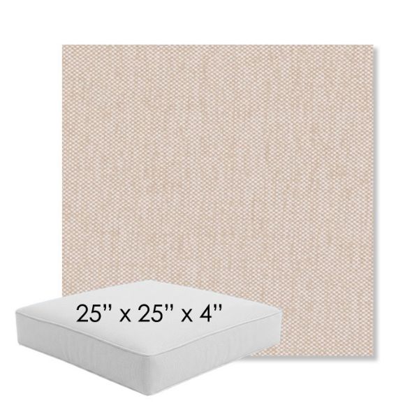 Picture of Proof Putty | 25" x 25" x 4" Square Outdoor Cushion - Sunbrella© Fabric
