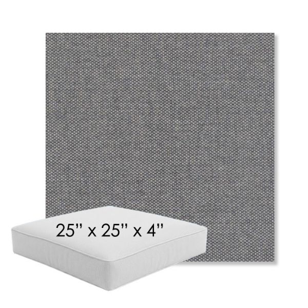 Picture of Proof Slate | 25" x 25" x 4" Square Outdoor Cushion - Sunbrella© Fabric