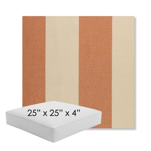 Picture of Rothko Lobster Roll | 25" x 25" x 4" Square Outdoor Cushion - Sunbrella© Fabric