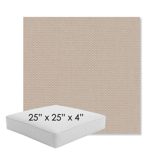 Picture of Shelter Linen | 25" x 25" x 4" Square Outdoor Cushion - Sunbrella© Fabric