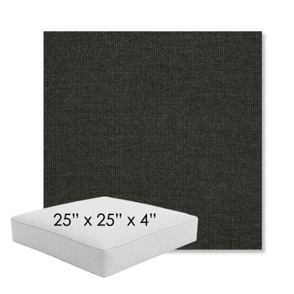 Picture of Spectrum Carbon | 25" x 25" x 4" Square Outdoor Cushion - Sunbrella© Fabric