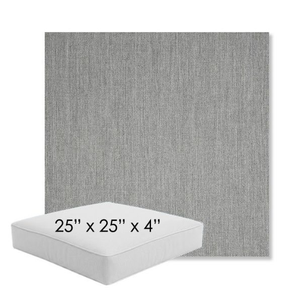 Picture of Switch Silver | 25" x 25" x 4" Square Outdoor Cushion - Sunbrella© Fabric